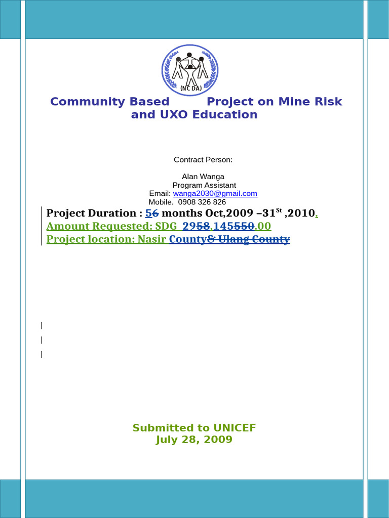 Mine Risk Education Project in Sudan | PDF | Land Mine