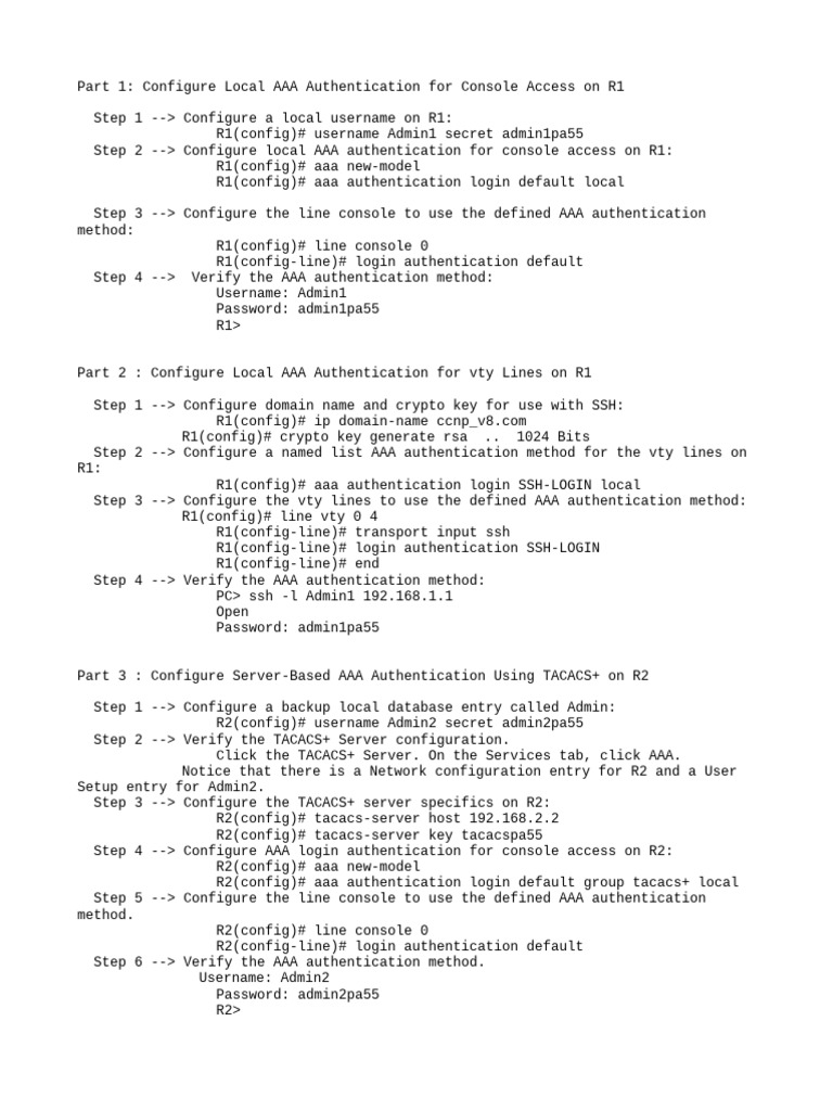 Local AAA Configuration for Access | PDF | Radius | Cryptography