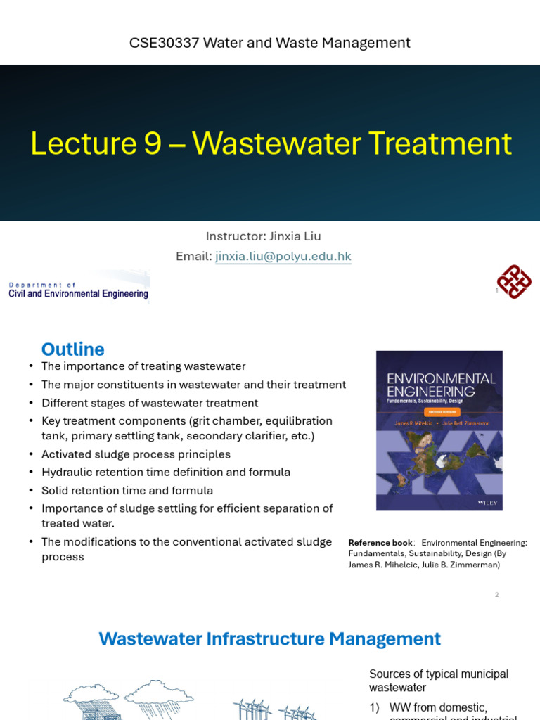 Wastewater Treatment Processes Overview | PDF | Sewage Treatment ...