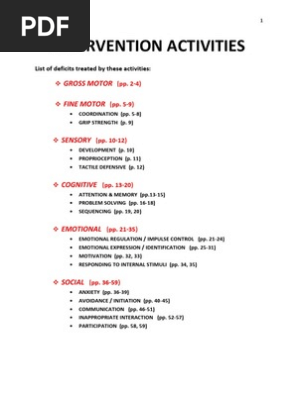 Intervention Activities