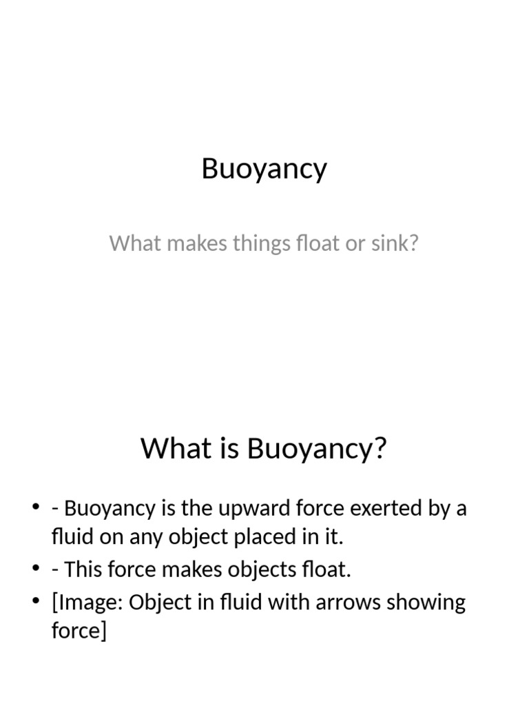 Understanding Buoyancy and Its Principles | PDF