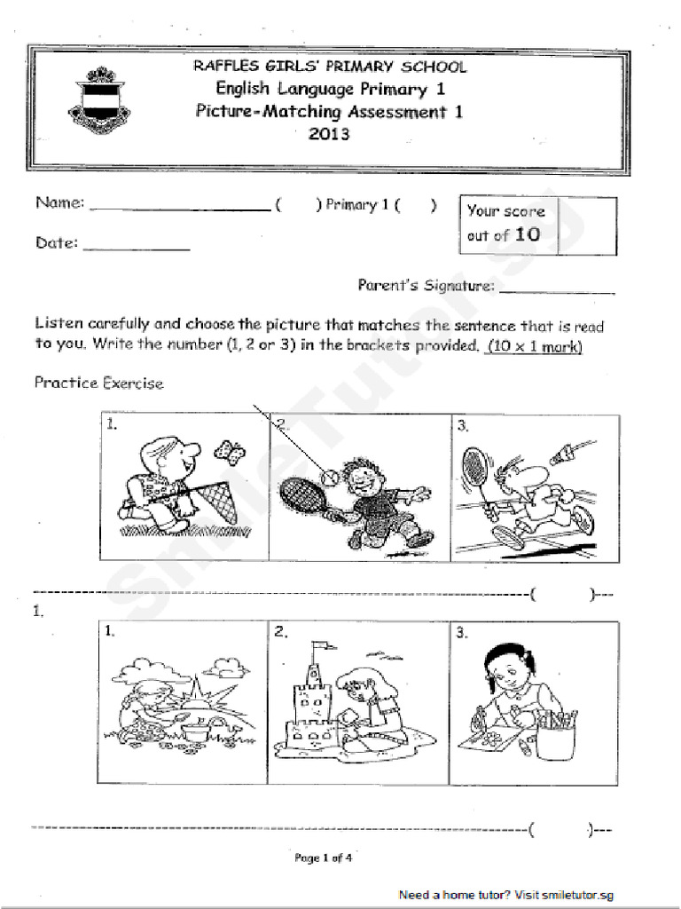 P1 English 2013 | PDF