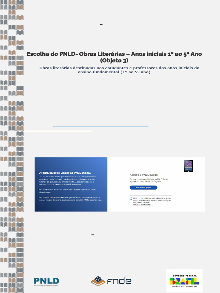 Escolha do PNLD 2023: Obras Literárias | PDF | Bibliotecas