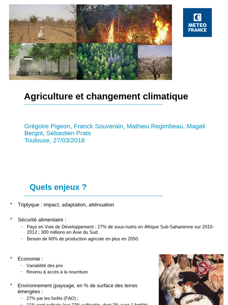 Impact du climat sur l'agriculture | PDF | Agriculture | Rotation culturale