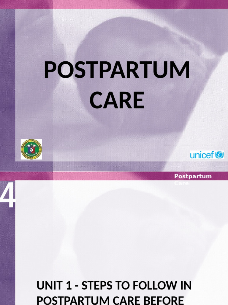 4 Postpartum Care 08022104 | PDF | Postpartum Period | Breastfeeding