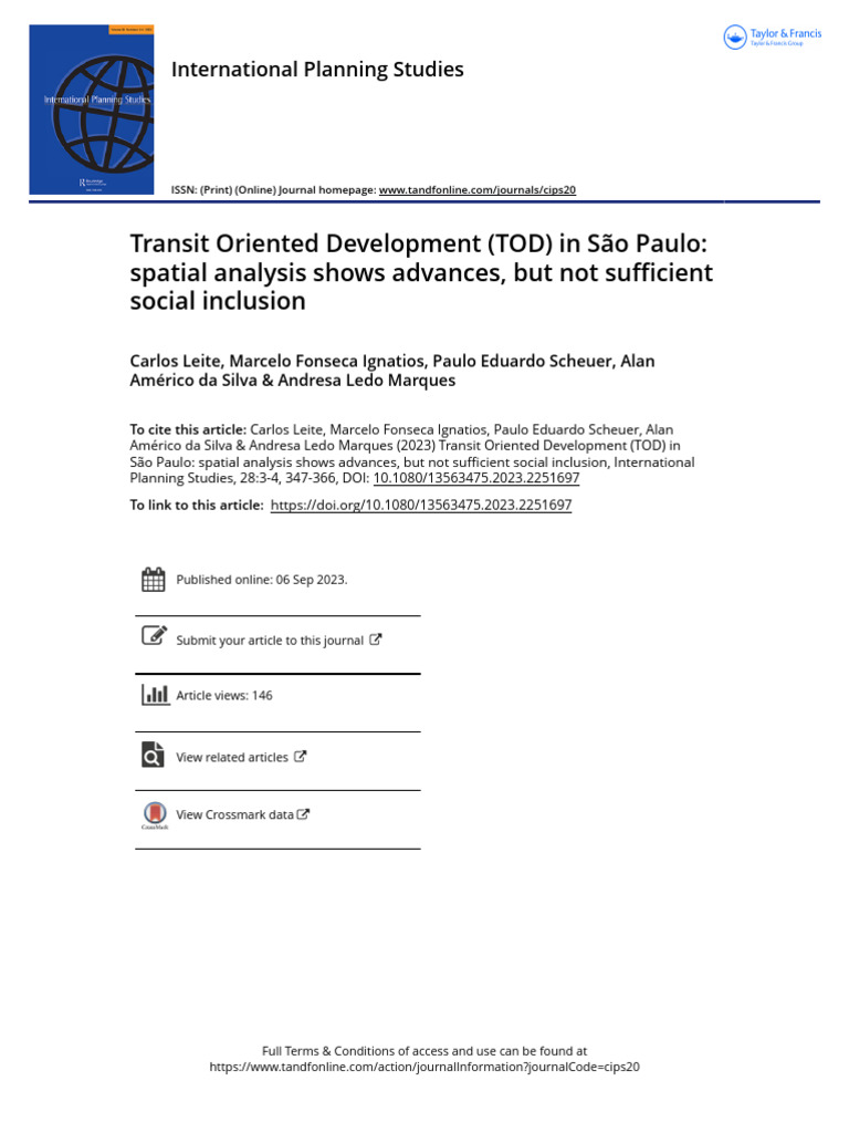 Transit Oriented Development TOD in S o Paulo Spatial Analysis Shows ...