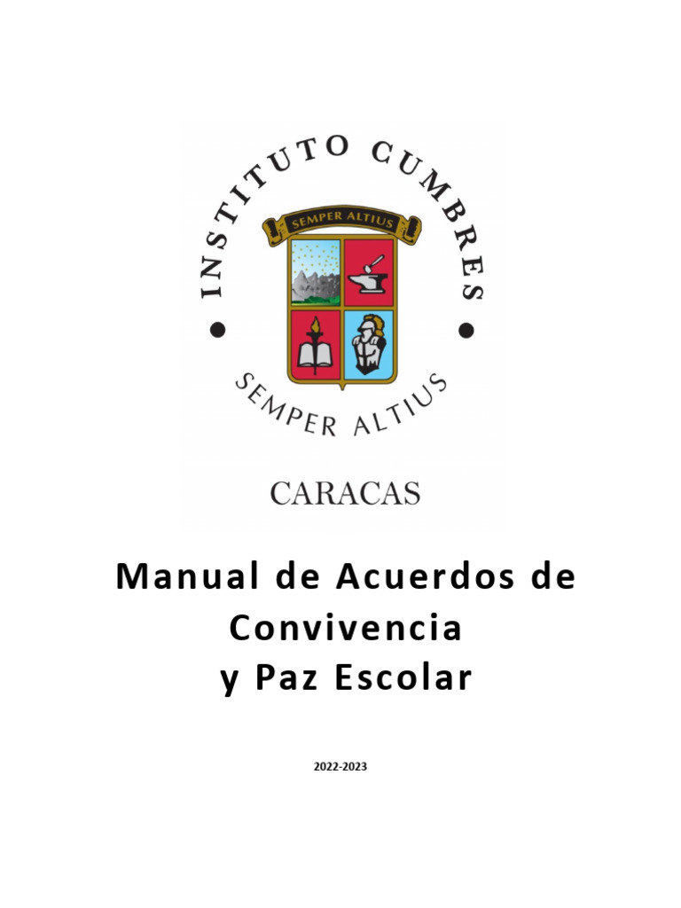 Acuerdos de Convivencia y Paz Escolar 2022 2023 | PDF | Enseñando ...