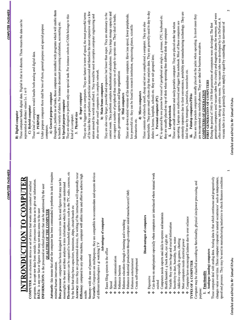 Computer Packages | PDF