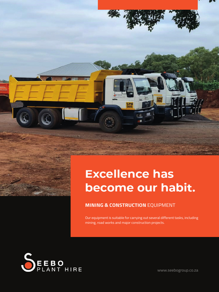 Seebo Plant Hire: Mining Equipment Solutions | PDF | Loader (Equipment ...