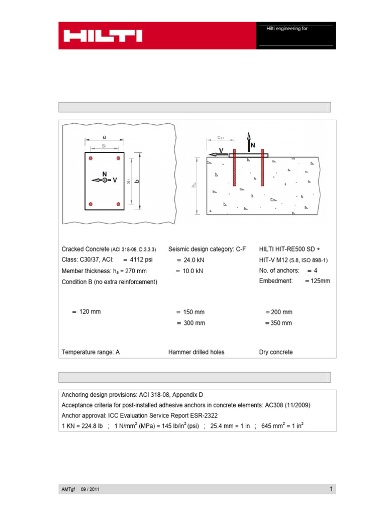 Seismic Anchor Design for Cracked Concrete | PDF | Concrete | Building ...