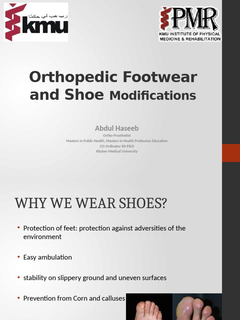 Orthopedic Footwear and Modifications | PDF | Foot | Shoe