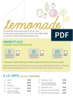 Lemonade Catering Order Form
