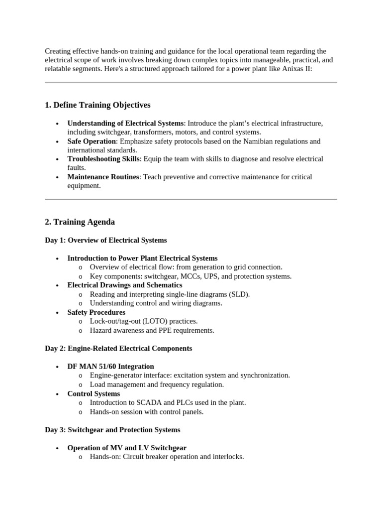 Electrical Training for Power Plant Teams | PDF | Troubleshooting ...