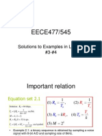 EECE477/545: Solutions To Examples in Lecture #3-#4