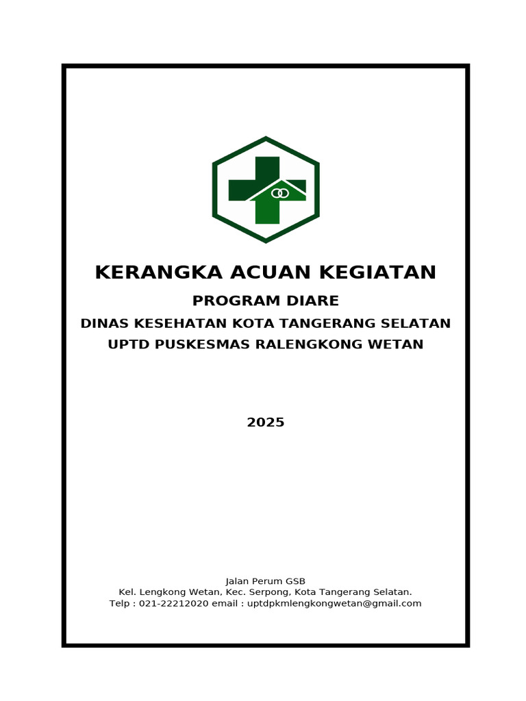 Program Penanganan Diare 2025 | PDF