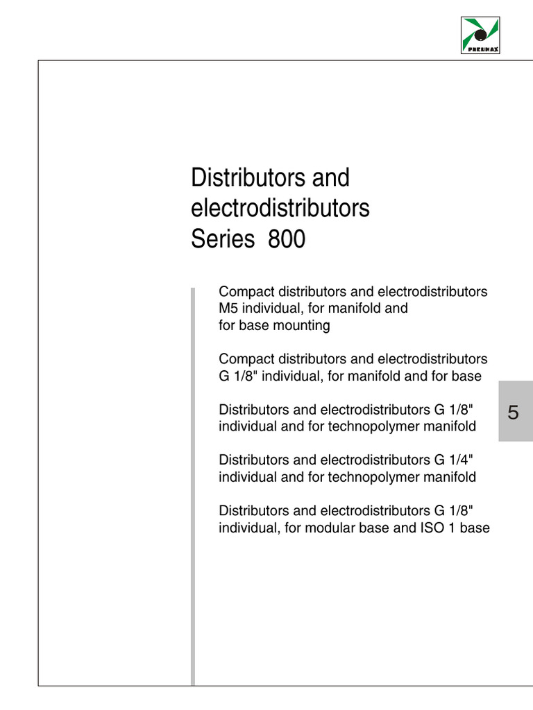 Compact Distributors and Electrodistributors | PDF | Mechanical ...