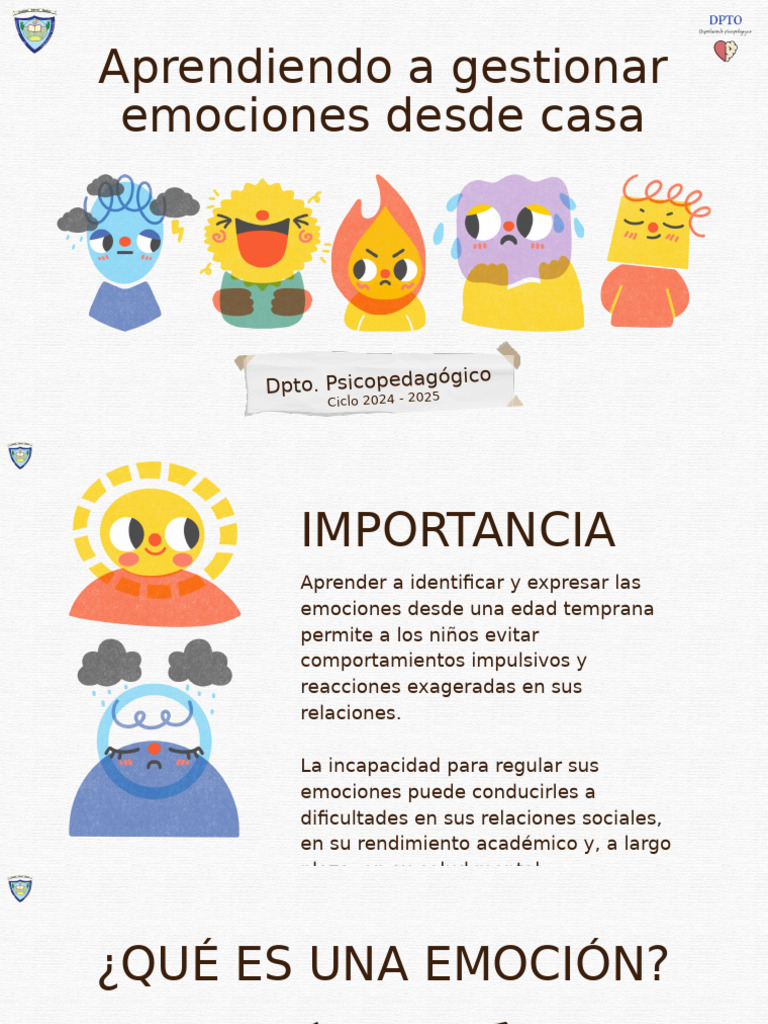 Gestión emocional para niños en casa | PDF | Las emociones | Asco