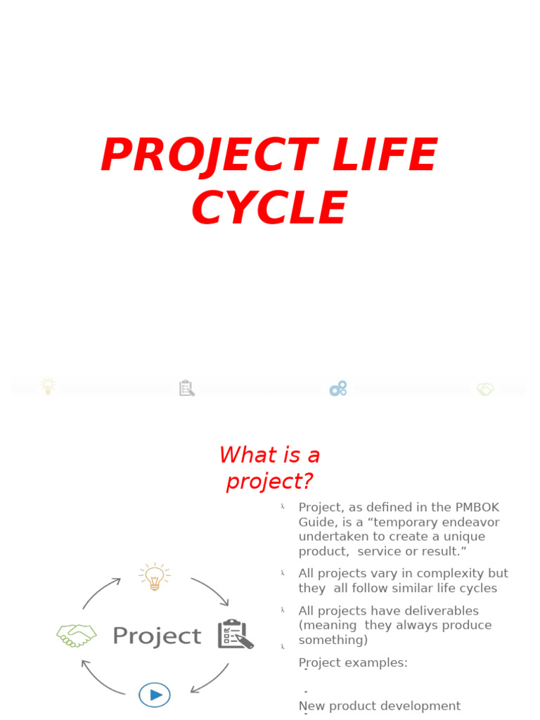PMBOK Project Life Cycle Overview | PDF | Project Management | Business