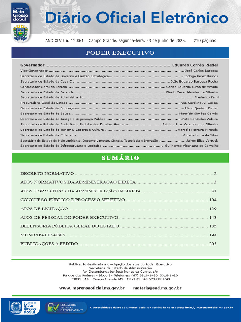 Atos do Poder Executivo - Junho 2025 | PDF