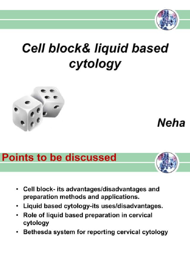 Cell Block and Liquid Based Cytology | PDF
