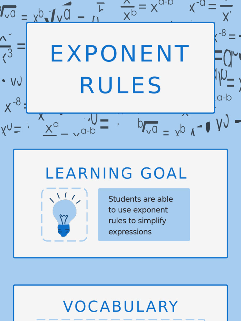 Bridge Course - Exponents | PDF | Exponentiation | Arithmetic