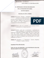 RECONOCIMIENTO HISTORICO Y MORAL DE LOS CAMARADAS DE SANTA ROSA LA PAMPA