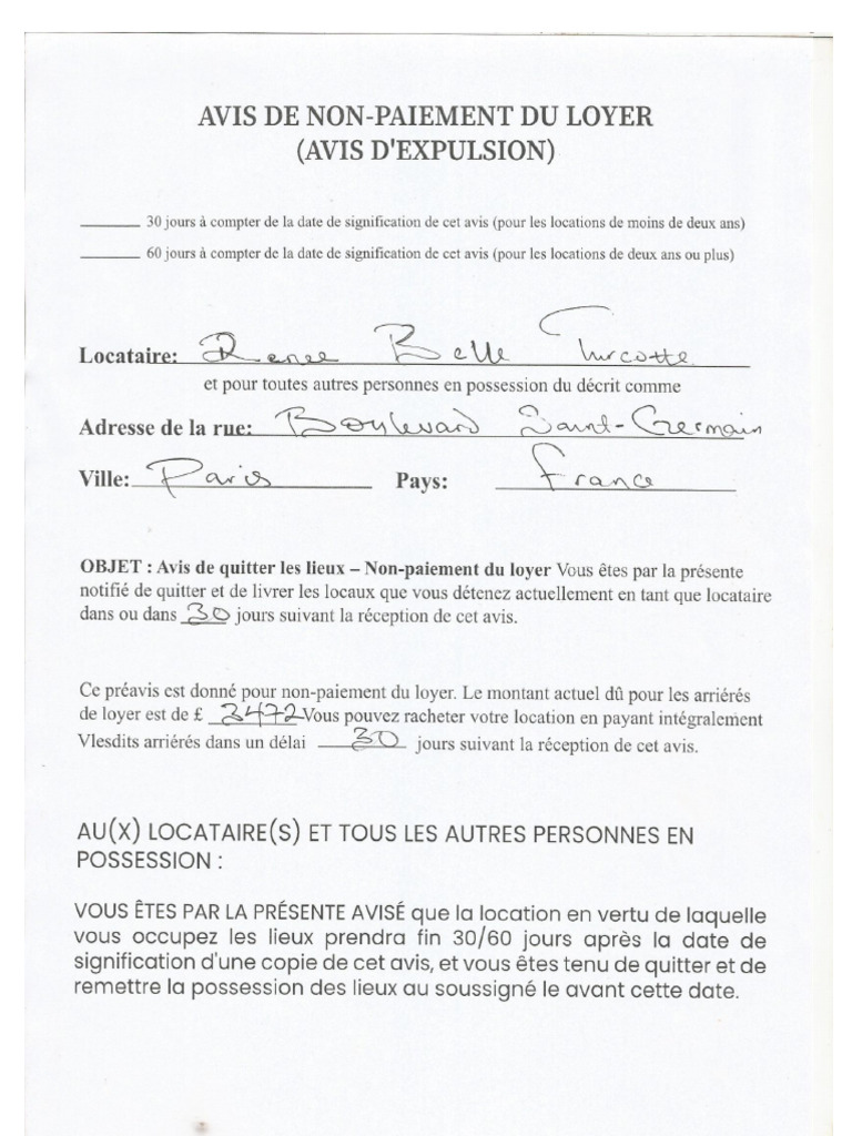 Avis D'expulsion | PDF