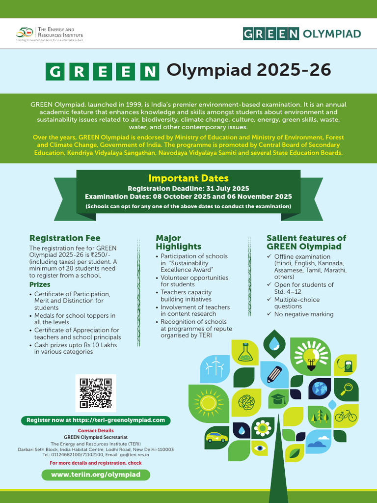 Green Olympiad 2025 Syllabus & Dates | PDF