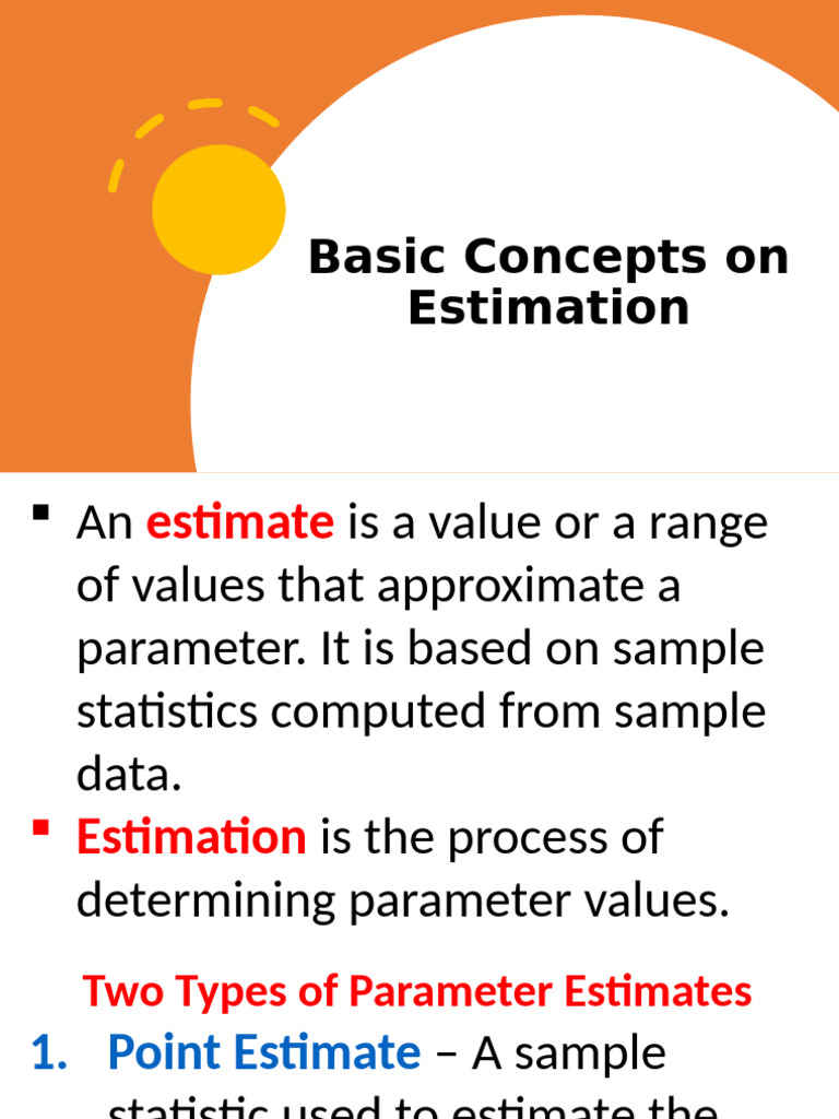 Estimation Concepts: Point & Interval | PDF | Confidence Interval ...