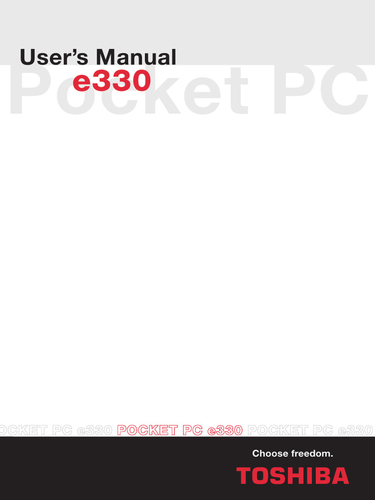 Pocket PC e330 User Manual | PDF | Personal Computers | Electromagnetic ...