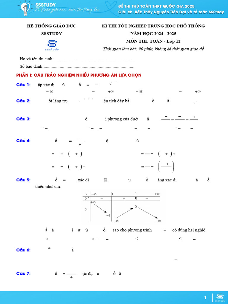Đề Thi Thử Chống Sai Ngu | PDF