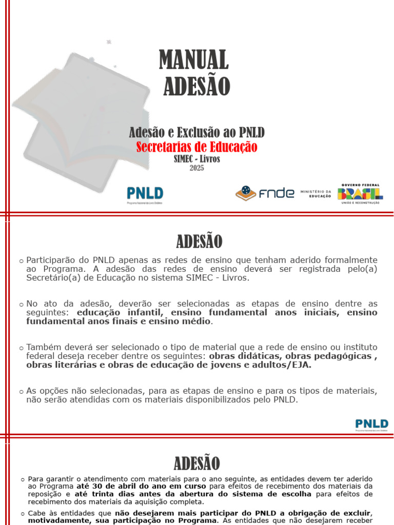Acesso e Adesão ao PNLD Digital 2023 | PDF | Pedagogia | Pré-escola