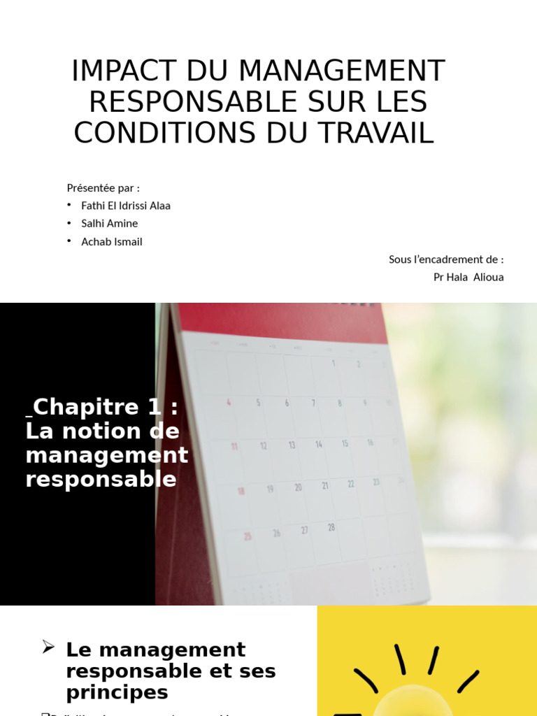 Management Responsable et Conditions de Travail | PDF | Responsabilité ...