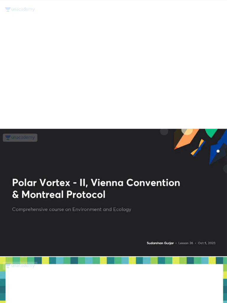 Polar Vortex II Vienna Convention Montreal Protocol With Anno | PDF