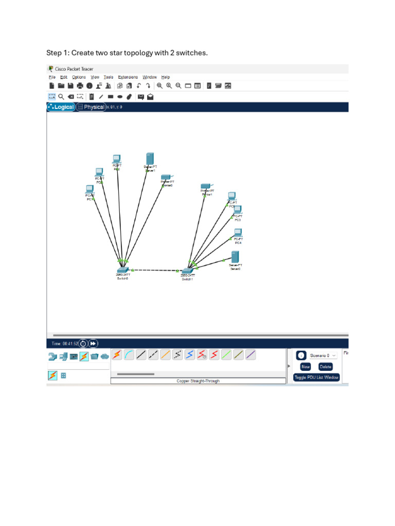 Star Topology Network Setup Guide | PDF