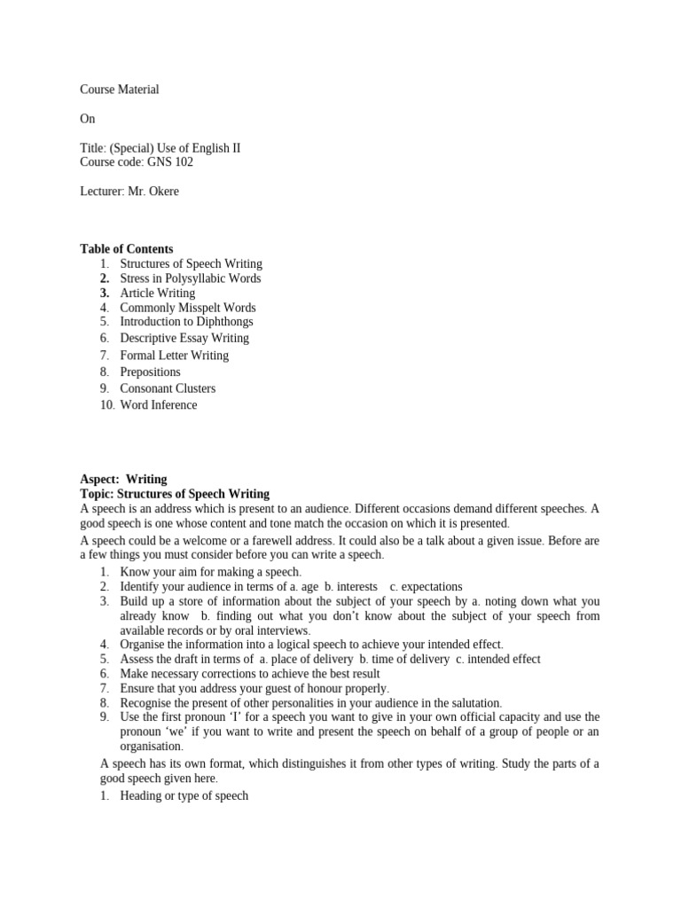 English II Writing Techniques Guide | PDF | Adjective | Noun
