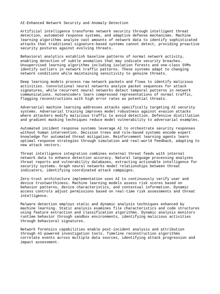 14 Ai Enhanced Network Security | PDF | Machine Learning | Security