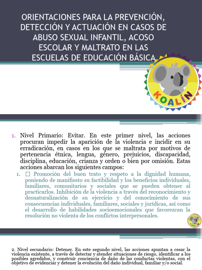 Prevención y Detección de Abuso Escolar | PDF | Abuso infantil | Abuso ...