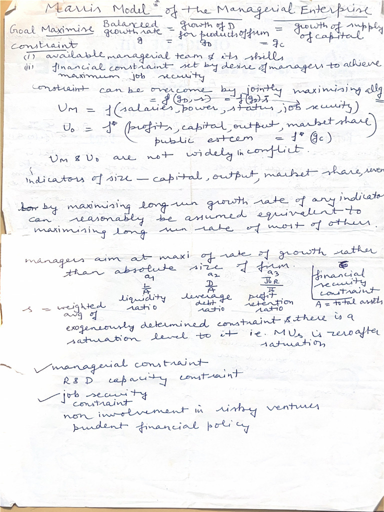 Marris Model - 1 | PDF
