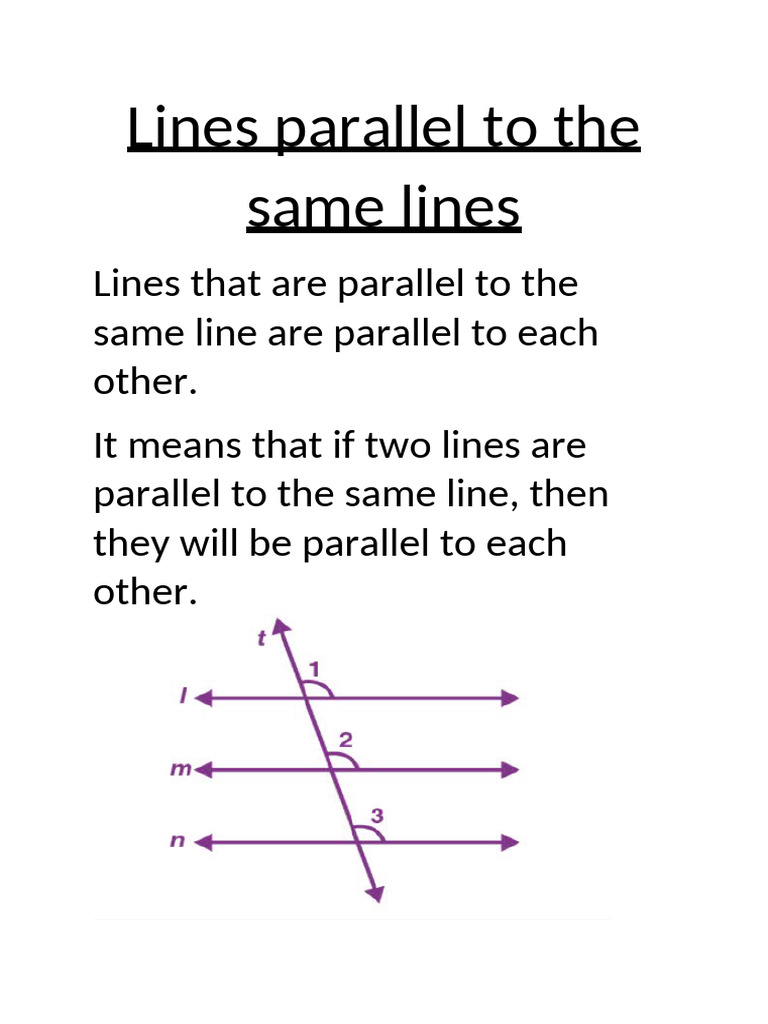 Understanding Parallel Lines Concept | PDF
