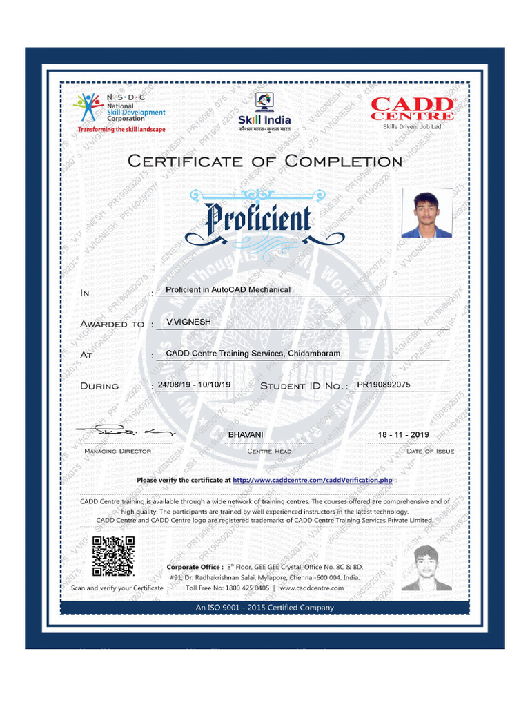 Caddcentre Certificate UFIxOTA4OTIwNzUtMTUxNzM | PDF