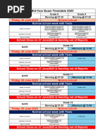 Grade 11 NSSCO Exam Timetable 2025 | PDF