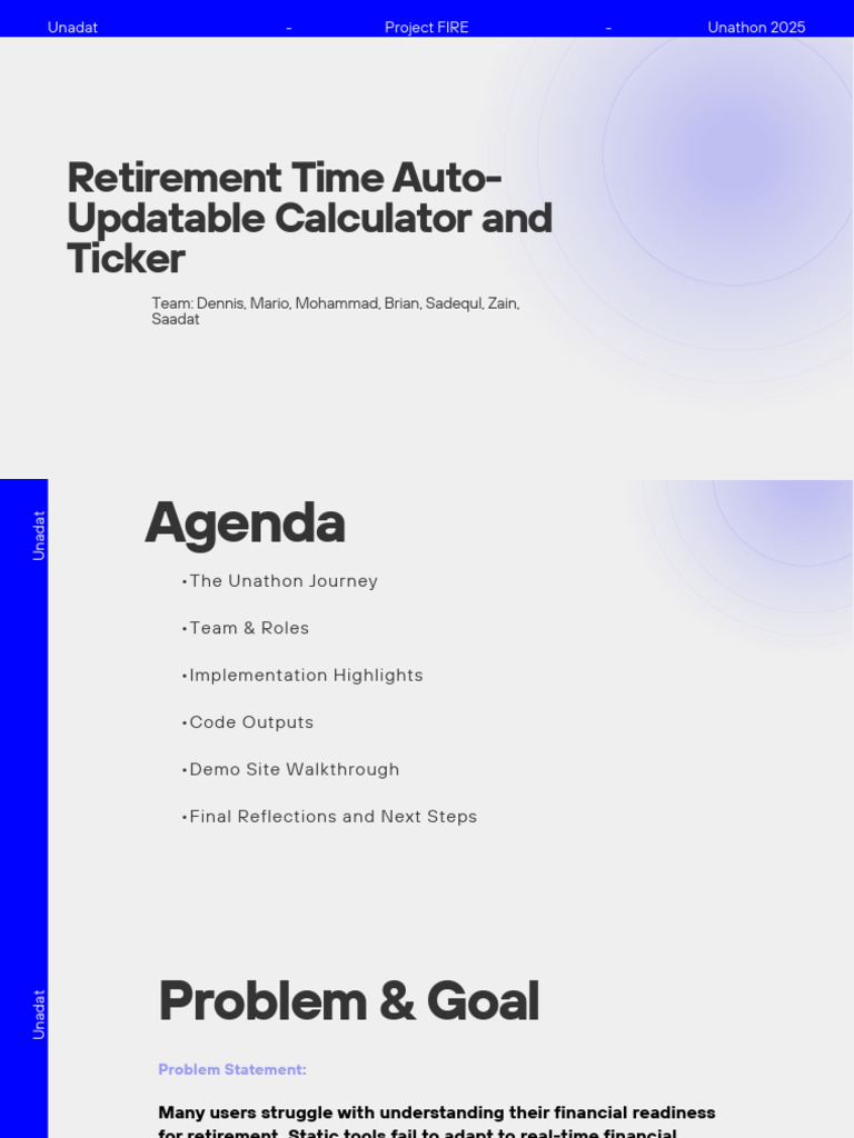 Dynamic Retirement Calculator Overview | PDF | User Interface | Computing