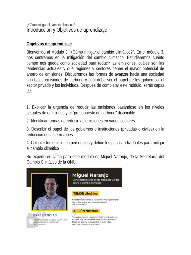 Mitigación del Cambio Climático: Estrategias | PDF | Gases de efecto ...
