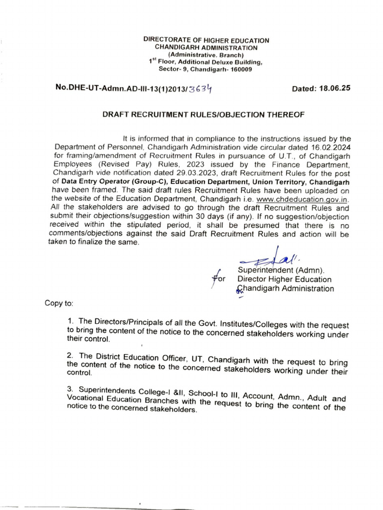 DEO Draft RR 2025 | PDF