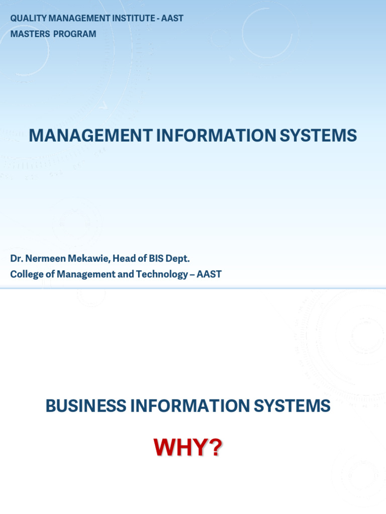 Lecture 1 MIS Courses Masters Prgram | PDF | Competitive Advantage ...