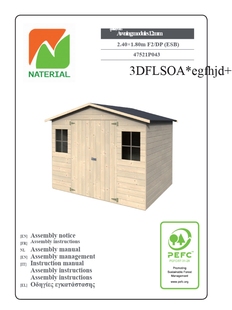 Shed Assembly Instructions Guide | PDF | Wood | Roof