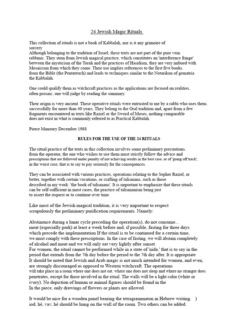 Jewish Magic Rituals Explained | PDF | Torah | Kabbalah