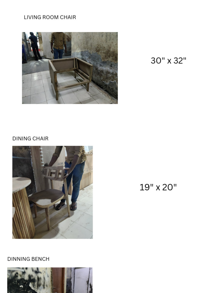 Furniture Dimensions and Descriptions | PDF