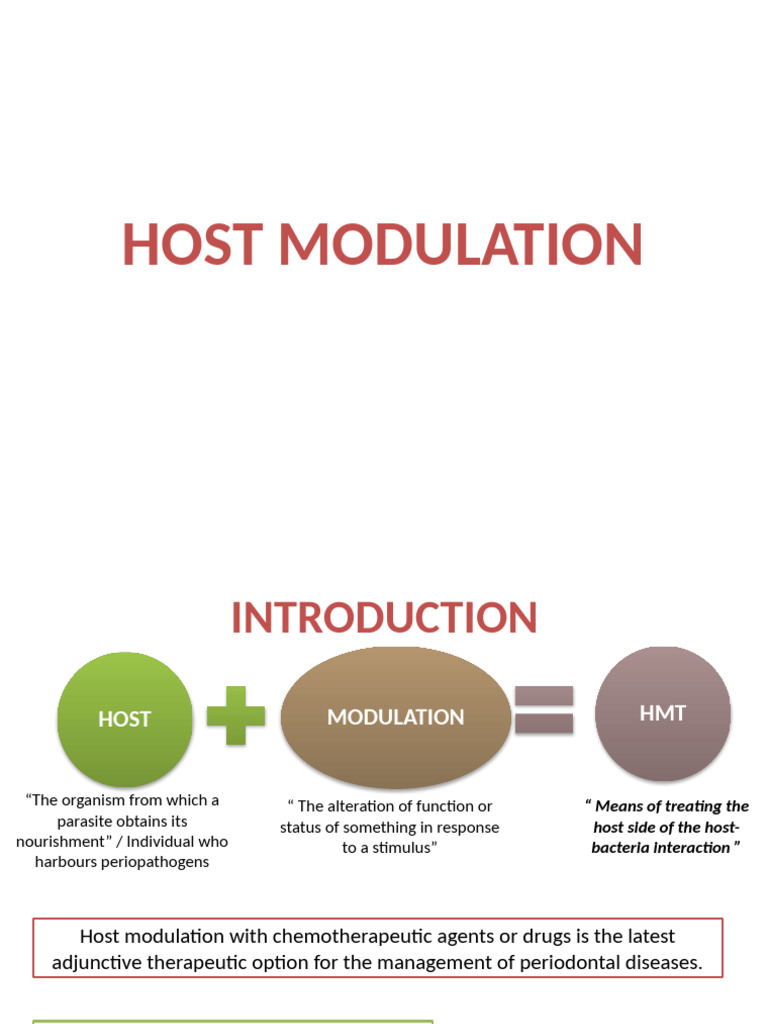Host Modulation Therapy in Periodontics | PDF | Inflammation ...